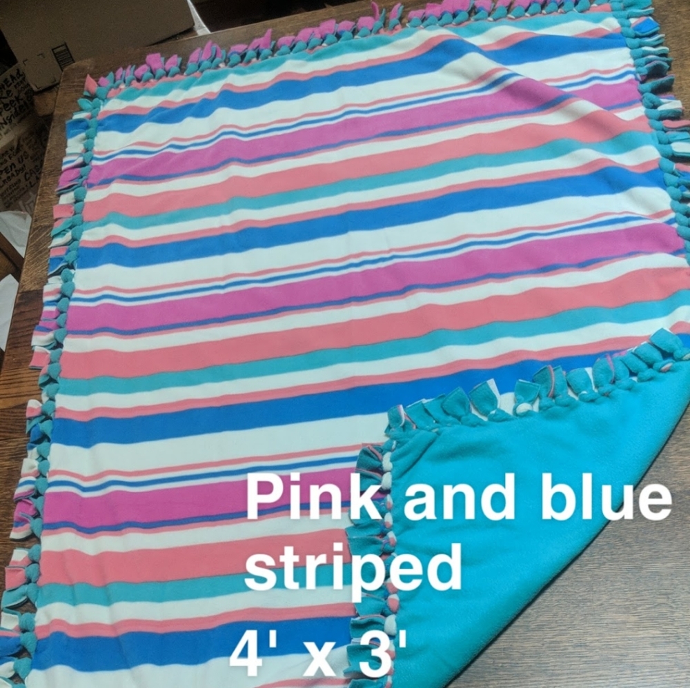 NWOT Striped Fleece Blanket